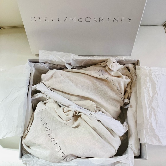 Stella McCartney Elyse Stars Copper Mirror Lace Up Platforms SZ 6/36 - Picture 8 of 10